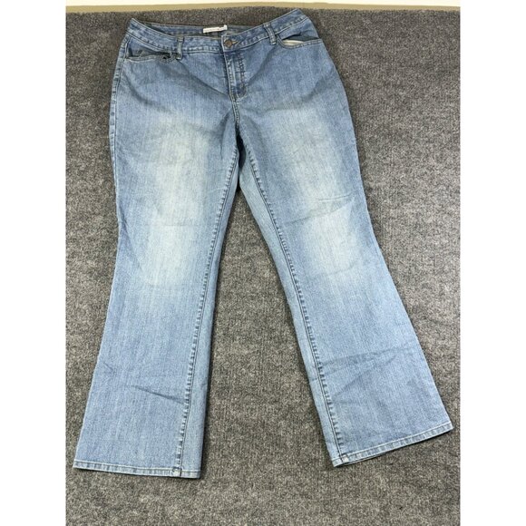 Fashion Bug Womens Size 18W light Blue acid wash Denim Jeans Pre-owned - Picture 12 of 16